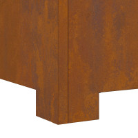 Produktbild för Eldstad Rostig 80 x 80 x 40 cm Väderbeständig stål