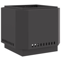 Produktbild för Röklös eldstad Svart 58 x 58 x 51 cm Kallvalsat stål