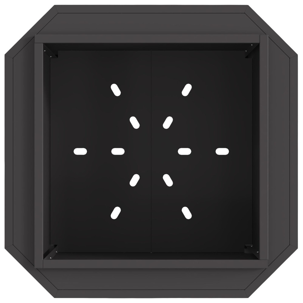 Produktbild för Röklös eldstad Svart 58 x 58 x 51 cm Kallvalsat stål
