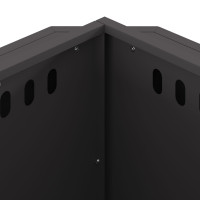 Produktbild för Röklös eldstad Svart 58 x 58 x 51 cm Kallvalsat stål