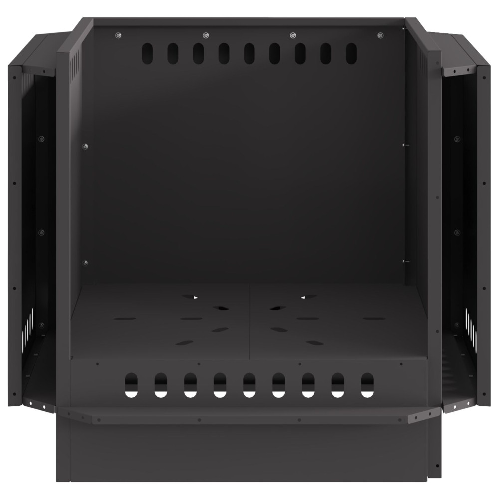 Produktbild för Röklös eldstad Svart 58 x 58 x 51 cm Kallvalsat stål