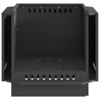 Produktbild för Röklös eldstad Svart 58 x 58 x 51 cm Kallvalsat stål