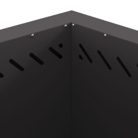 Produktbild för Röklös eldstad Svart 58 x 58 x 51 cm Väderbeständig stål