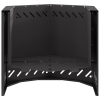 Produktbild för Röklös eldstad Svart 58 x 58 x 51 cm Väderbeständig stål