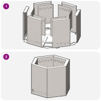 Produktbild för Röklös eldstad Svart 58 x 58 x 51 cm Väderbeständig stål