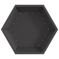 Produktbild för Eldstad Svart 75 x 75 x 28 cm Väderbeständig stål