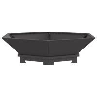 Produktbild för Eldstad Svart 100 x 100 x 28 cm Väderbeständig stål