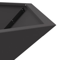 Produktbild för Eldstad Svart 100 x 100 x 28 cm Väderbeständig stål