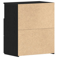 Produktbild för Nattduksbord 2 pcs Svart Ek 50 x 32 x 60 cm Konstruerat trä