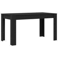 Produktbild för Matbord Svart ek 140 x 74,5 x 76 cm Konstruerat trä