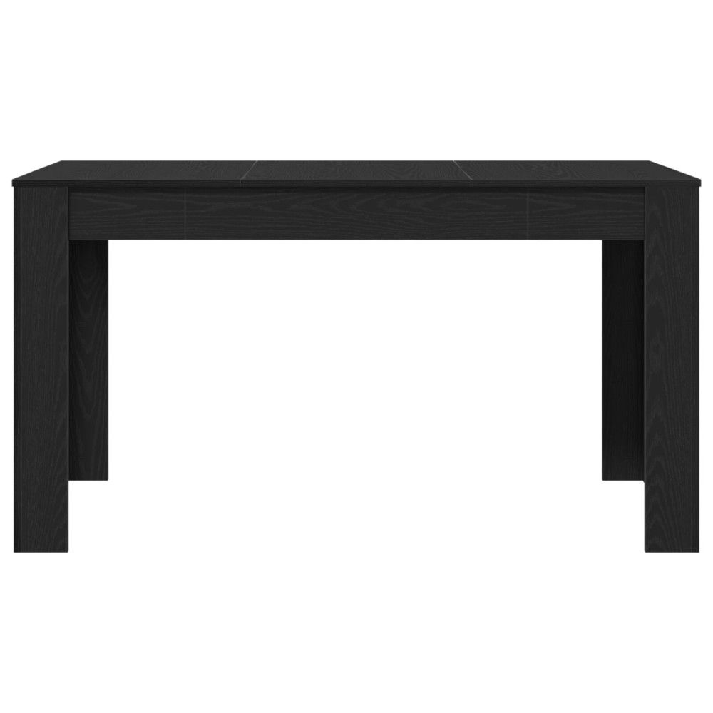 Produktbild för Matbord Svart ek 140 x 74,5 x 76 cm Konstruerat trä