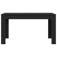 Produktbild för Matbord Svart ek 140 x 74,5 x 76 cm Konstruerat trä