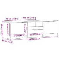 Produktbild för TV-skåp med låda 140 x 35 x 40 cm Konstruerat trä