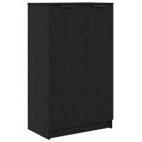 Produktbild för Skoskåp med hylla Svart Ek 59 x 35 x 100 cm Konstruerat trä