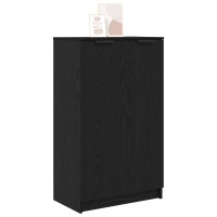Produktbild för Skoskåp med hylla Svart Ek 59 x 35 x 100 cm Konstruerat trä
