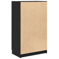 Produktbild för Skoskåp med hylla Svart Ek 59 x 35 x 100 cm Konstruerat trä
