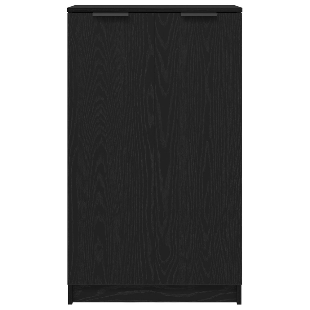 Produktbild för Skoskåp med hylla Svart Ek 59 x 35 x 100 cm Konstruerat trä