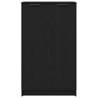 Produktbild för Skoskåp med hylla Svart Ek 59 x 35 x 100 cm Konstruerat trä