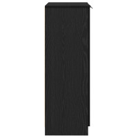 Produktbild för Skoskåp med hylla Svart Ek 59 x 35 x 100 cm Konstruerat trä
