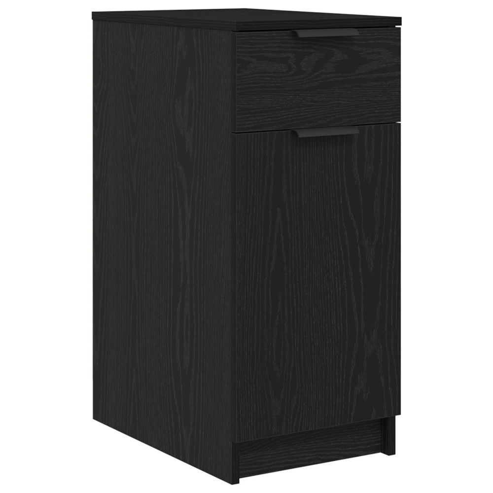 Produktbild för Kontorsskåp Svart Ek 33 x 50 x 75 cm Konstruerat trä