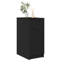 Produktbild för Kontorsskåp Svart Ek 33 x 50 x 75 cm Konstruerat trä