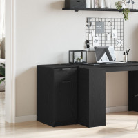 Produktbild för Kontorsskåp Svart Ek 33 x 50 x 75 cm Konstruerat trä