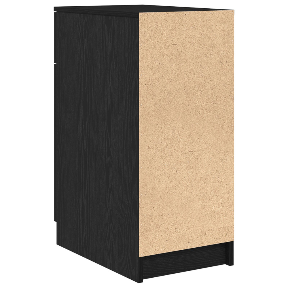 Produktbild för Kontorsskåp Svart Ek 33 x 50 x 75 cm Konstruerat trä
