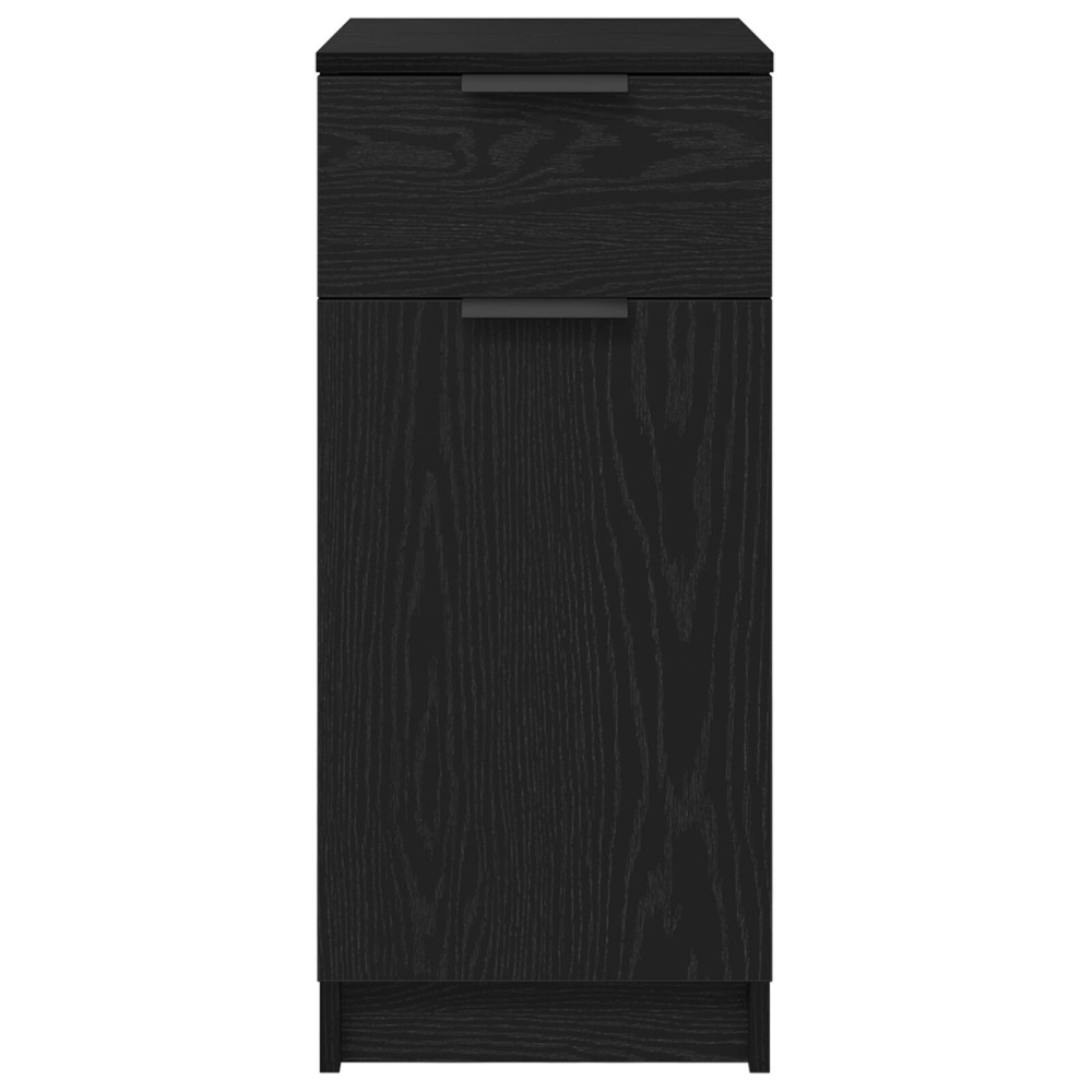 Produktbild för Kontorsskåp Svart Ek 33 x 50 x 75 cm Konstruerat trä