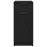 Produktbild för Kontorsskåp Svart Ek 33 x 50 x 75 cm Konstruerat trä