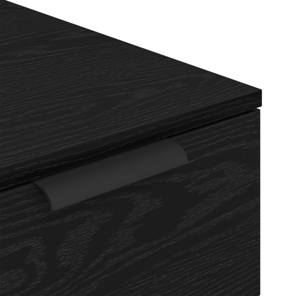 Produktbild för Kontorsskåp Svart Ek 33 x 50 x 75 cm Konstruerat trä