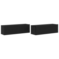 Produktbild för TV-skåp 2 pcs Svart 100 x 30 x 30 cm Konstruerat trä