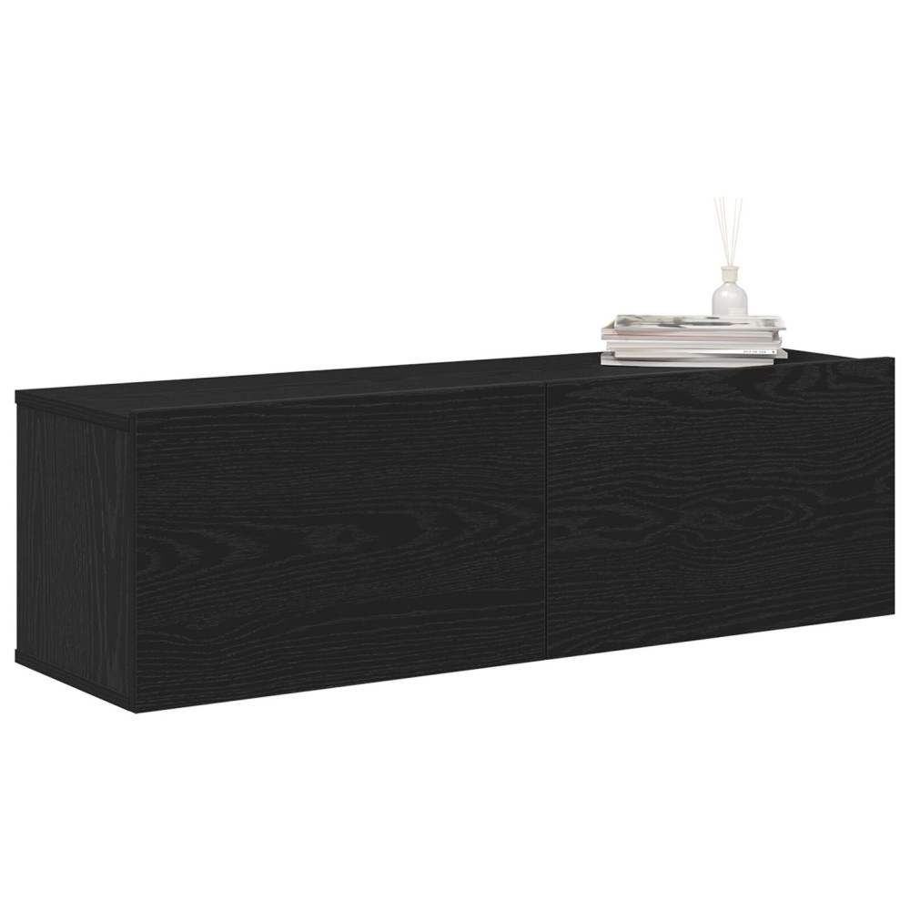 Produktbild för TV-skåp 2 pcs Svart 100 x 30 x 30 cm Konstruerat trä