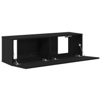 Produktbild för TV-skåp 2 pcs Svart 100 x 30 x 30 cm Konstruerat trä
