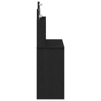Produktbild för Smyckebord med låda Svart Ek 96 x 39 x 142 cm Konstruerat trä