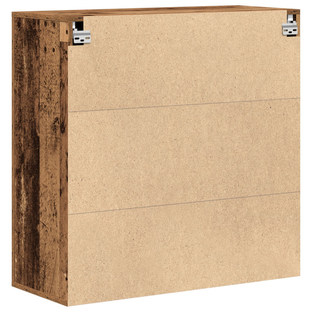 Produktbild för Väggskåp med hylla Gammalt trä 80 x 33 x 80 cm Konstruerat trä