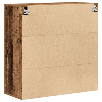 Produktbild för Väggskåp med hylla Gammalt trä 80 x 33 x 80 cm Konstruerat trä