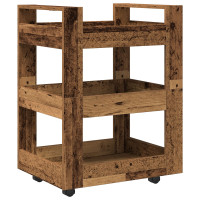 Produktbild för Köksvagn Ekträ 60 x 45 x 80 cm Konstruerat trä