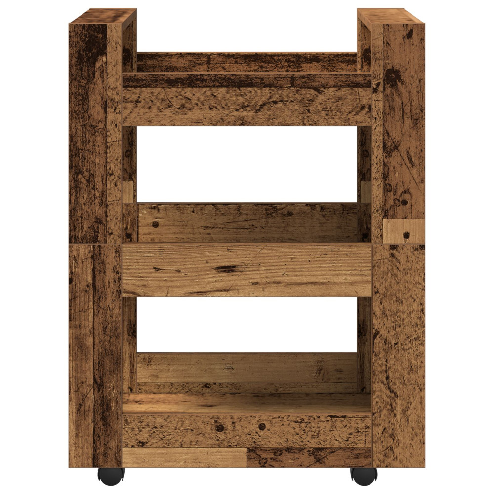 Produktbild för Köksvagn Ekträ 60 x 45 x 80 cm Konstruerat trä