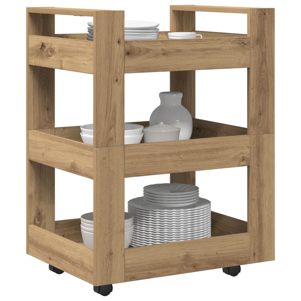 Produktbild för Köksvagn Artisan Ek 60 x 45 x 80 cm Konstruerat trä