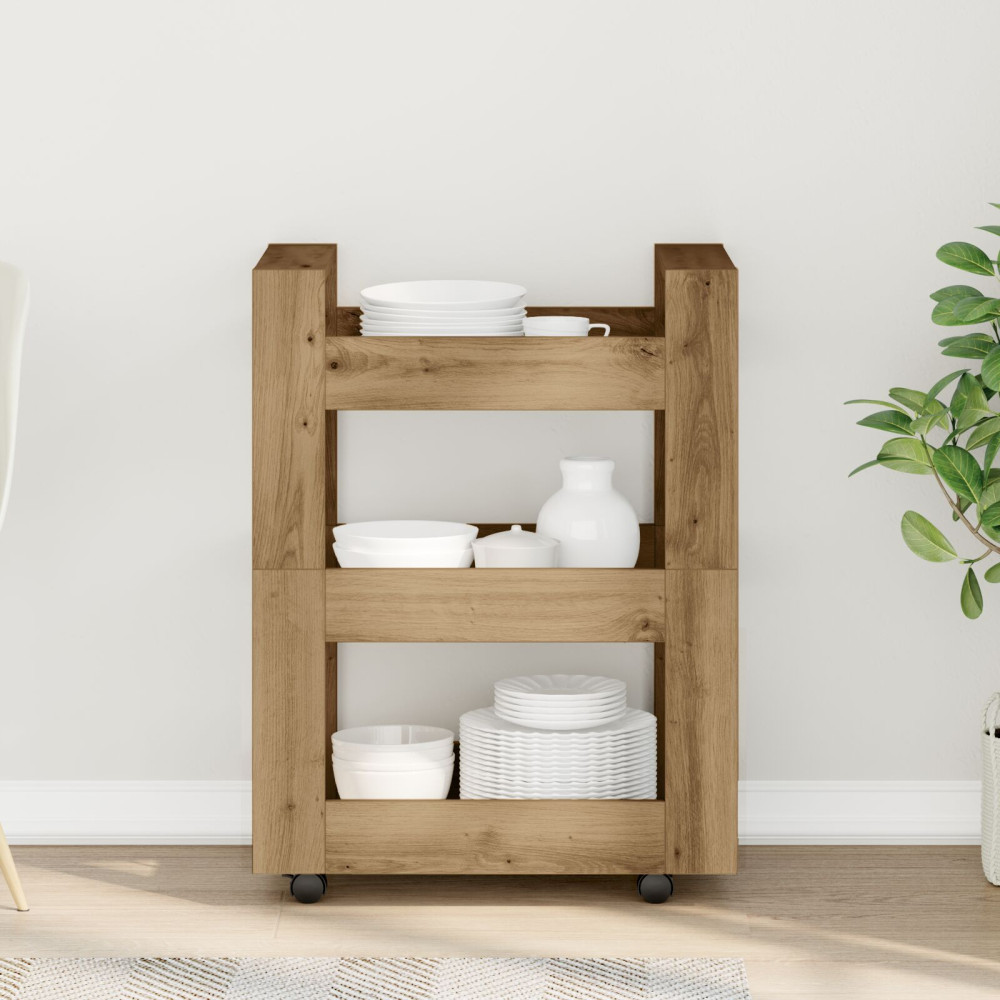 Produktbild för Köksvagn Artisan Ek 60 x 45 x 80 cm Konstruerat trä