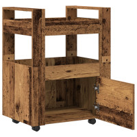 Produktbild för Köksvagn Gammalt trä 60 x 45 x 80 cm Konstruerat trä
