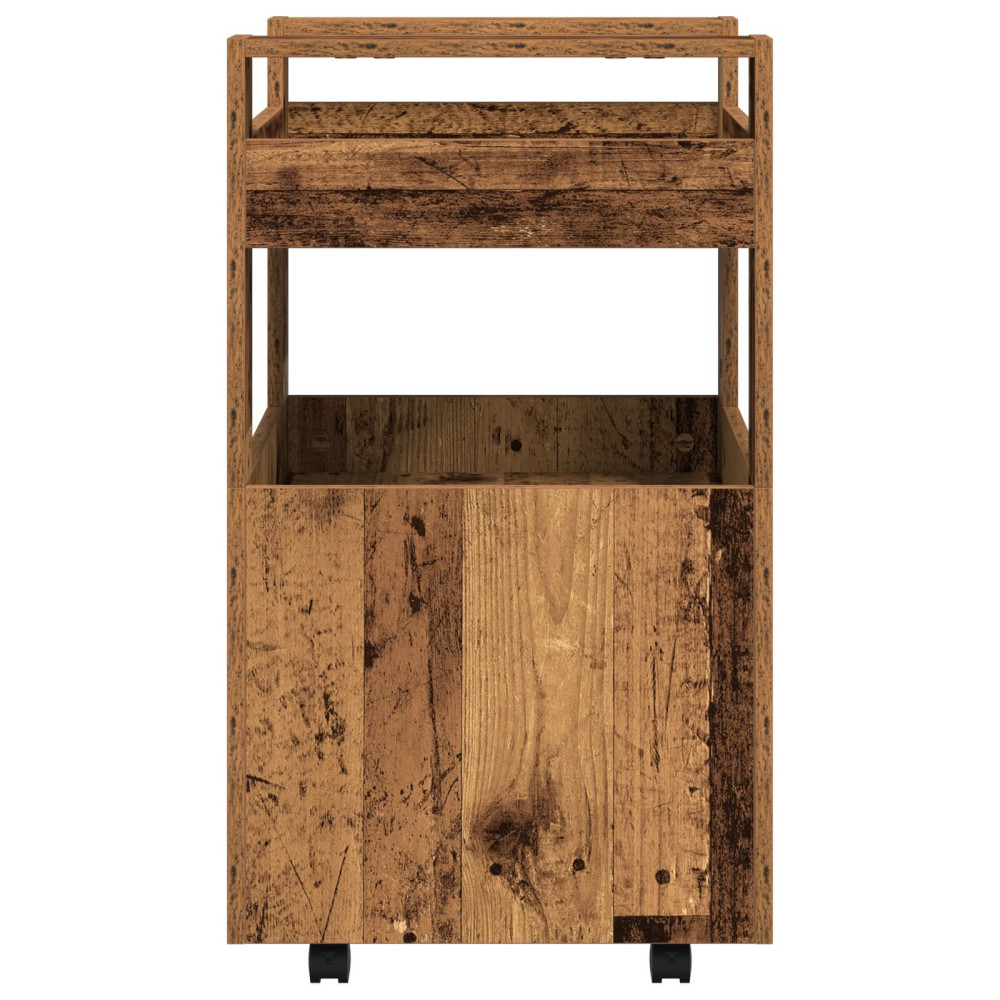 Produktbild för Köksvagn Gammalt trä 60 x 45 x 80 cm Konstruerat trä
