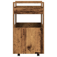 Produktbild för Köksvagn Gammalt trä 60 x 45 x 80 cm Konstruerat trä