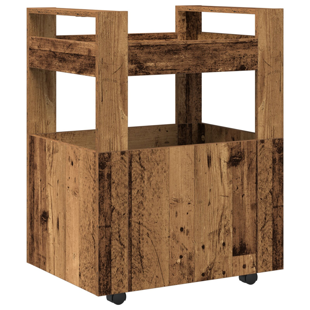 Produktbild för Köksvagn Gammalt trä 60 x 45 x 80 cm Konstruerat trä