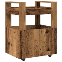 Produktbild för Köksvagn Gammalt trä 60 x 45 x 80 cm Konstruerat trä