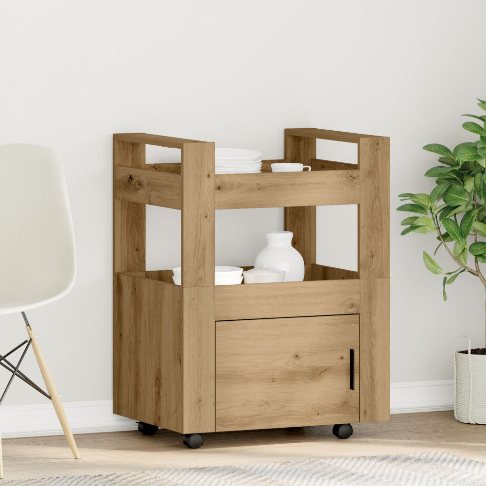 Produktbild för Köksvagn artisan ek 60 x 45 x 80 cm Konstruerat trä
