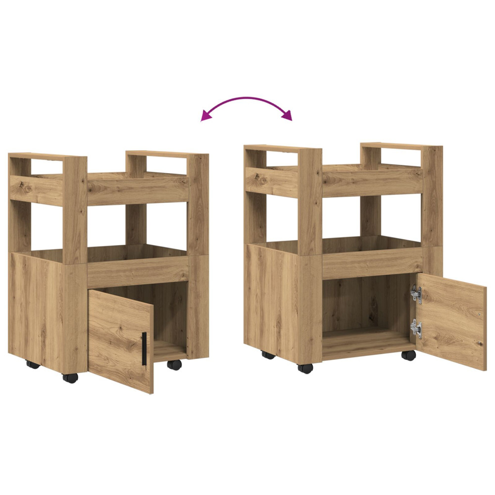 Produktbild för Köksvagn artisan ek 60 x 45 x 80 cm Konstruerat trä