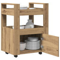 Produktbild för Köksvagn artisan ek 60 x 45 x 80 cm Konstruerat trä