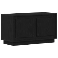 Produktbild för TV-skåp Svart ek 80 x 35 x 45 cm Konstruerat trä
