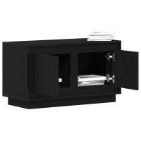 Produktbild för TV-skåp Svart ek 80 x 35 x 45 cm Konstruerat trä